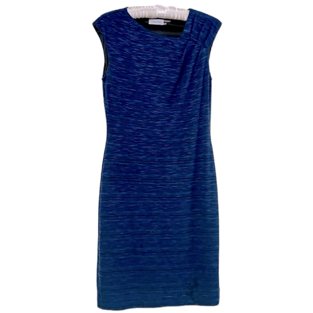 Calvin Klein Blue & Black stretch dress Sz 4